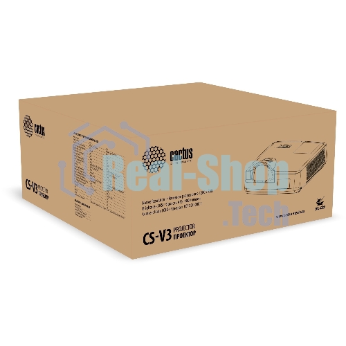 Проектор Cactus Bright CS-V3.WT 3LCD 4000Lm ANSI (1280x800) 30000:1 ресурс лампы:10000часов 1xUSB typeA 1xUSB typeB 2xHDMI 4кг