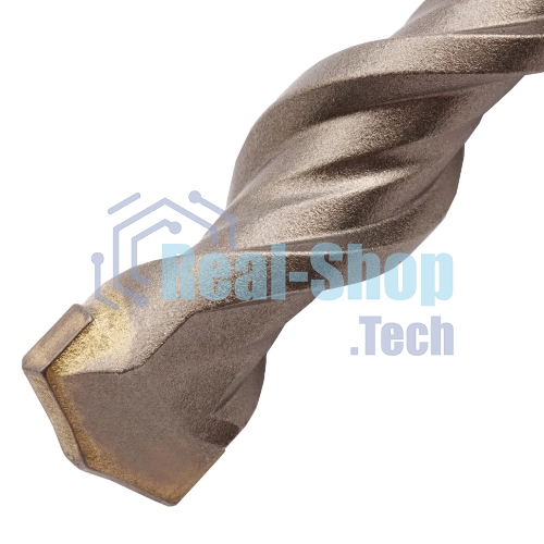 Бур по бетону Denzel двойная спираль, Cobalt W-tip, 16x210 мм, SDS PLUS