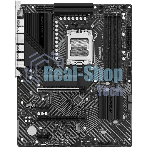 Материнская плата ASRock B650 PG Lightning, AM5, AMD B650, 4xDDR5, 4xSATA, 3xM.2, 1xPCI-E 4.0 x16, 1xPCI-E 4.0 x2, 1xHDMI, 1x 2.5Gb LAN, 4xUSB-A 2.0, 7xUSB-A 3.2 Gen 1, 1xUSB-C 3.2 Gen 2x2, 3x3.5 мм, 7.1, ATX