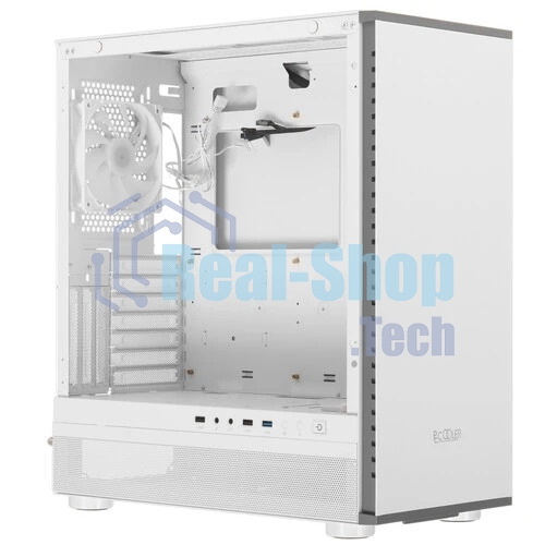 Компьютерный корпус PCCooler IE200 WH, Tempered Glass Full Tower, белый, TG, SPCC, 1x120мм ARGb E-ATX, ATX, mATX, mITX 180/380/220мм 4x2.5