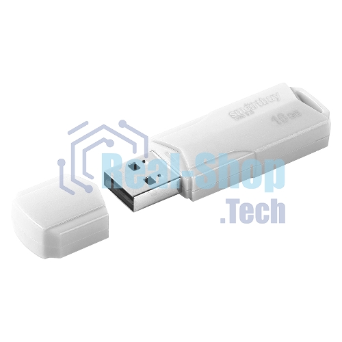 Флешка USB Smartbuy CLUE white (SB16GbCLU-W3), 16Gb, USB 3.0/3.1, R/W 70/25, белый