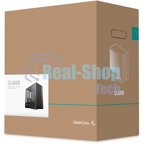 Корпус DeepCool CL600, Midi-Tower, чёрный, 2 x 120 мм
