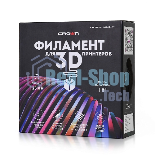 Филамент Crown Micro CM-FILPLAS007Gd PLA Silk 1.75 1кг золотой