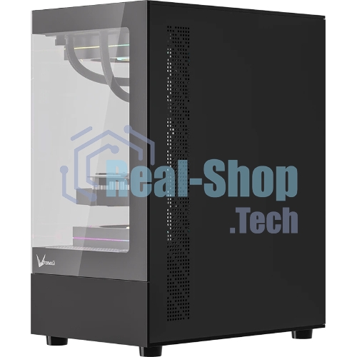 Компьютерный корпус AeroCool/Formula Crystal Z1CM черный без БП mATX 5x120мм 1xUSB3.0 audio bott PSU