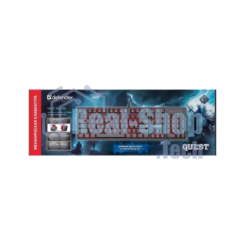 Клавиатура проводная Defender Quest GK-596 RU (45596), USB, черный