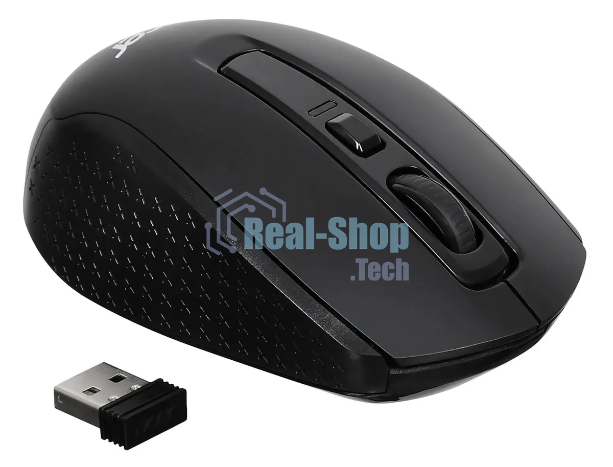 Мышь беспроводная Acer OMR060 черный, 1600 dpi, радиоканал, USB, кнопки - 6