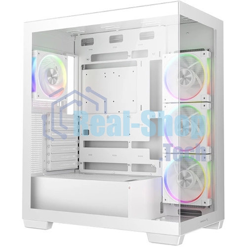 Компьютерный корпус Deepcool CG580 4F V2 WH без БП, боковое окно (панорама), 4x120мм ARGb PWM вентилятора, белый, ATX (R-CG580-WHADA4-G-2)