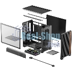 Корпус DeepCool CL600, Midi-Tower, чёрный, 2 x 120 мм