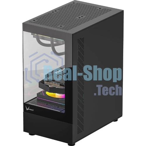 Компьютерный корпус AeroCool/Formula Crystal Z1CM черный без БП mATX 5x120мм 1xUSB3.0 audio bott PSU
