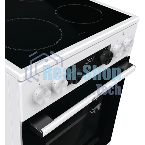 Плита электрическая Gorenje GEC5C42WG белый, конфорок 4 электрических, духовка 70 л, 50 см x 85 см x 59.4 см (без крышки)