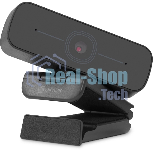 Веб-камера OKLICK OK-C001FH 1920x1080, 30 кадр/с, USB Type-A, микрофон (шумоподавление), универсальное крепление