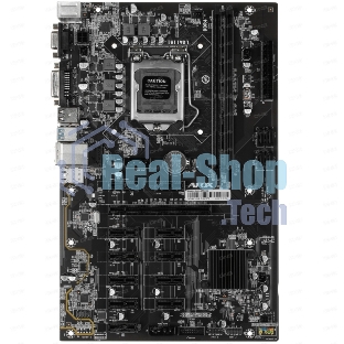 Материнская плата AFOX AFB250-BTC12EX, LGA 1151, Intel B250, 2xDDR4, 4xSATA, 1xPCIe 3.0 x16, 11xPCIe x1, 1xDVI-D, 1xVGA, 1x 100Mb LAN, 2xUSB-A 2.0, 2xUSB-A 3.2 Gen 1, ATX