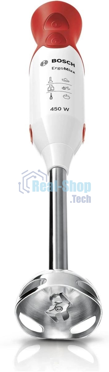 Блендер погружной Bosch MSM64110 белый/красный, 450 Вт, 2 скорости, турбо