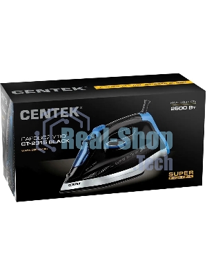 Утюг Centek CT-2315 черный/голубой, 2700 Вт, 35 г/мин, 135 г/мин, 320 мл