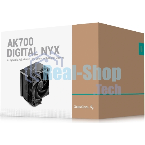 Устройство охлаждения(кулер) Deepcool AK700 Digital NYX Soc-AM5/AM4/1200/1700/1851 черный 4-pin 21-36dB Al+Cu LCD 280W 1252gr Ret (R-AK700-BKNNMN-GJD-1)