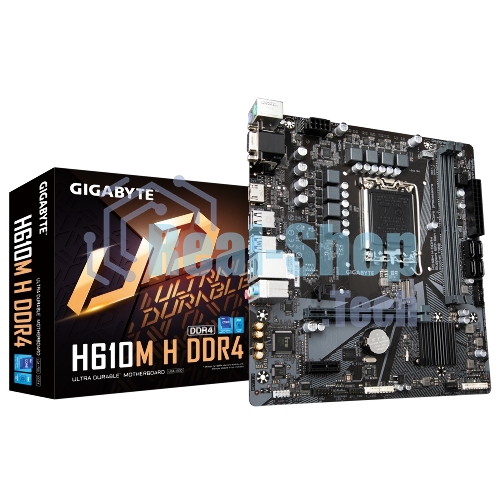 Материнская плата Gigabyte H610M H DDR4 Soc-1700 Intel H610 2xDDR4 mATX AC`97 8ch(7.1) GbLAN+VGA+HDMI