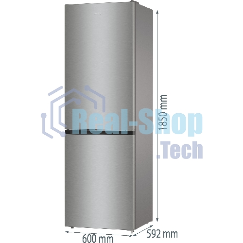 Холодильник Gorenje NRKE62XL серебристый металлик двухкамерный 203/99л морозилка снизу, No Frost