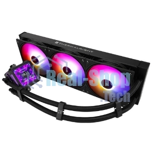 Водяное охлаждение для процессора Thermalright Frozen Warframe Pro 360 черный ARGb (360мм, черный, ARGb/Fans: 3x120мм, 70.84CFM, 29.8dBA, 2000RPM/Pump height 60мм, 23dBA, 3000RPM, Rad thickness 27mm/S: 1200, 1700, 1851, 2011, 2066, 115X, AM4, AM5)