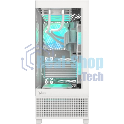 Компьютерный корпус AeroCool/Formula V Line Crystal E1 White, ATX, TYPE-C*1, USB3.0*2, Switch Display Panel