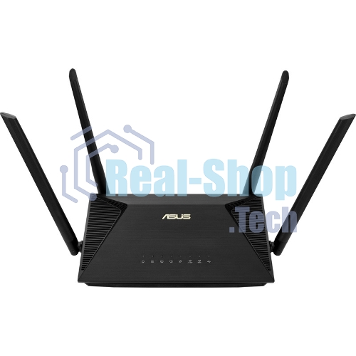Роутер ASUS RT-AX53U 802.11b/g/n/ac/ax, до 574 + 1201 Mbps, 2,4 + 5 гГц, 4 антенны, USB