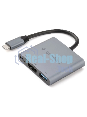 Док-станция Gembird UHB-D2, USB Type-C, USB Type-C PD100W, HDMI, USB Type-C