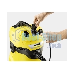 Строительный пылесос Karcher WD 4 P V-20/5/22 желтый, 1000 Вт, уборка сухая/сбор воды/выдув, пылесборник мешок/контейнер, 20 л
