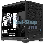 Компьютерный корпус без блока питания Case HSPD M211, Mesh Mini-tower, Black, TG, 0.7 SPCC, no fans,mATX, mITX, 175/330/150мм, 2x2.5