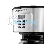 Кофеварка капельная Maunfeld MF-722S серебристый/черный, исп. кофе - молотый, 1.5 л, 900 Вт.