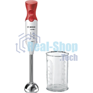 Блендер погружной Bosch MSM64110 белый/красный, 450 Вт, 2 скорости, турбо