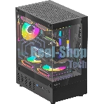 Компьютерный корпус AeroCool/Formula Crystal Z1CM черный без БП mATX 5x120мм 1xUSB3.0 audio bott PSU