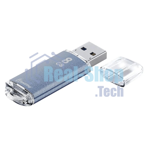Флешка USB Smartbuy V-Cut Blue (SB8GBVC-B), 8Gb, USB 2.0, R/W 15/5, синий