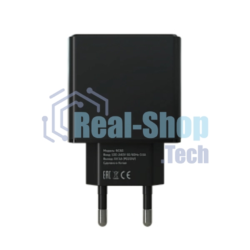 Сетевое зарядное устройство MORE CHOICE (4610196409936) NC60 1USB-C 3.0A PD 20W быстрая зарядка черный