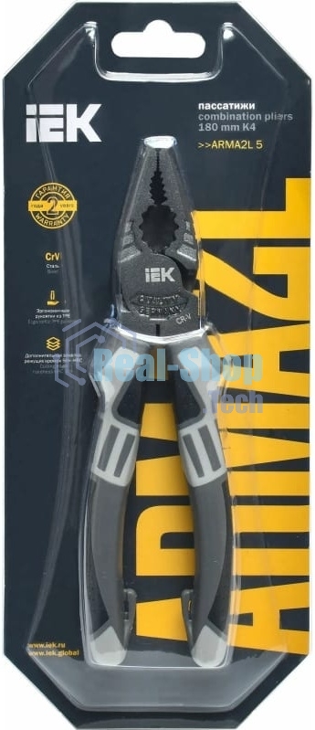 Пассатижи IEK K4 ARMA2L 5 (A2L5-PL10-K4-180) 180 мм