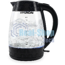 Чайник электрический Hyundai HYK-G4505 2 л, 2200 Вт, черный (корпус: стекло)