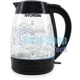 Чайник электрический Hyundai HYK-G4505 2 л, 2200 Вт, черный (корпус: стекло)