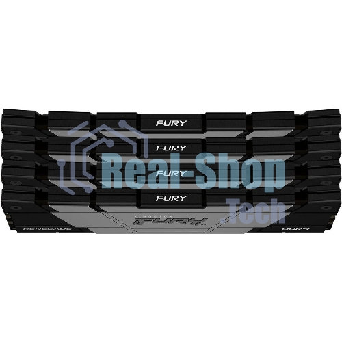 Оперативная память Kingston Fury Renegade, 64Gb (4x16GB), DDR4, 3600MHz, CL16, DIMM, с радиаторами, серый/черный