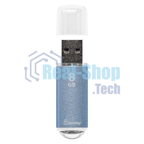 Флешка USB Smartbuy V-Cut Blue (SB8GBVC-B), 8Gb, USB 2.0, R/W 15/5, синий