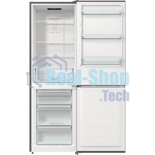 Холодильник Gorenje NRKE62XL серебристый металлик двухкамерный 203/99л морозилка снизу, No Frost