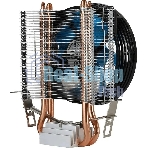Кулер Aerocool Formula Verkho 2 серебристый/синий 90мм алюминий+медь 2000rpm 25db 4-pin 110W 142мм