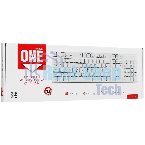 Клавиатура проводная мультимедийная Smartbuy ONE 238 USB белая (SBK-238U-W)/20