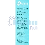 Роутер беспроводной TP-Link Archer C24 AC750 10/100BASE-TX белый