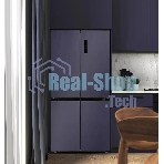 Холодильник LEX LCD450BmID синий металлик трехкамерный 288/129л морозилка снизу, No Frost, Side-by-Side