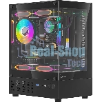 Компьютерный корпус AeroCool/Formula Crystal Z1CM черный без БП mATX 5x120мм 1xUSB3.0 audio bott PSU