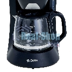 Кофеварка капельная Delta DL-8153 черный, исп. кофе - молотый, 0,6 л, 600 Вт