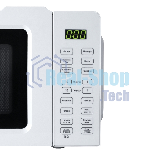 Микроволновая печь BBK 17MWS-785S/W белый, 17 л, 700 Вт, переключатели - сенсор