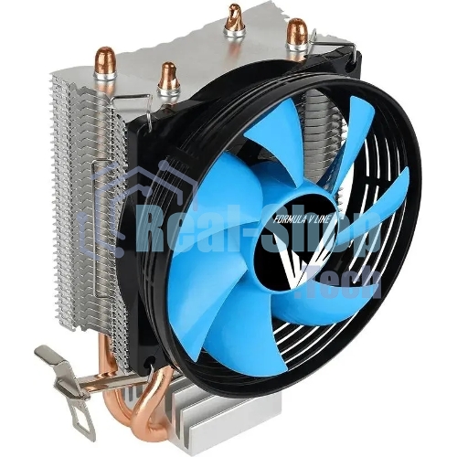 Кулер Aerocool Formula Verkho 2 серебристый/синий 90мм алюминий+медь 2000rpm 25db 4-pin 110W 142мм