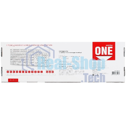 Клавиатура проводная мультимедийная Smartbuy ONE 238 USB белая (SBK-238U-W)/20
