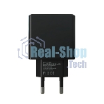 Сетевое зарядное устройство MORE CHOICE NC61 СЗУ 1USB+1USB-C 3.0A PD 20W+QC3.0 быстрая зарядка черный