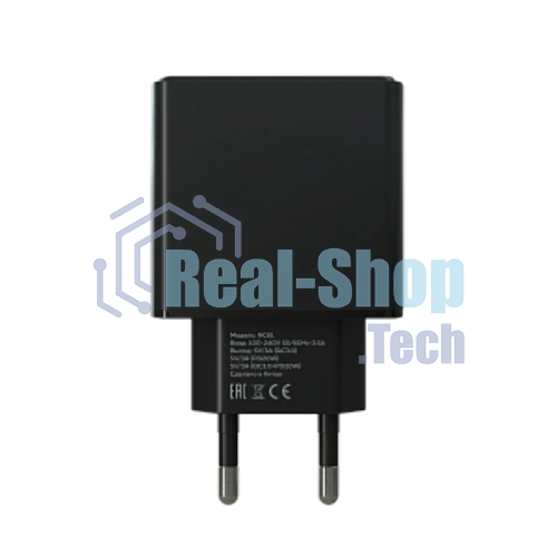 Сетевое зарядное устройство MORE CHOICE NC61 СЗУ 1USB+1USB-C 3.0A PD 20W+QC3.0 быстрая зарядка черный