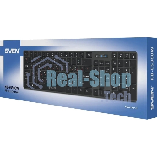 Клавиатура SVEN KB-E5300W беспроводная, радиоканал, чёрный